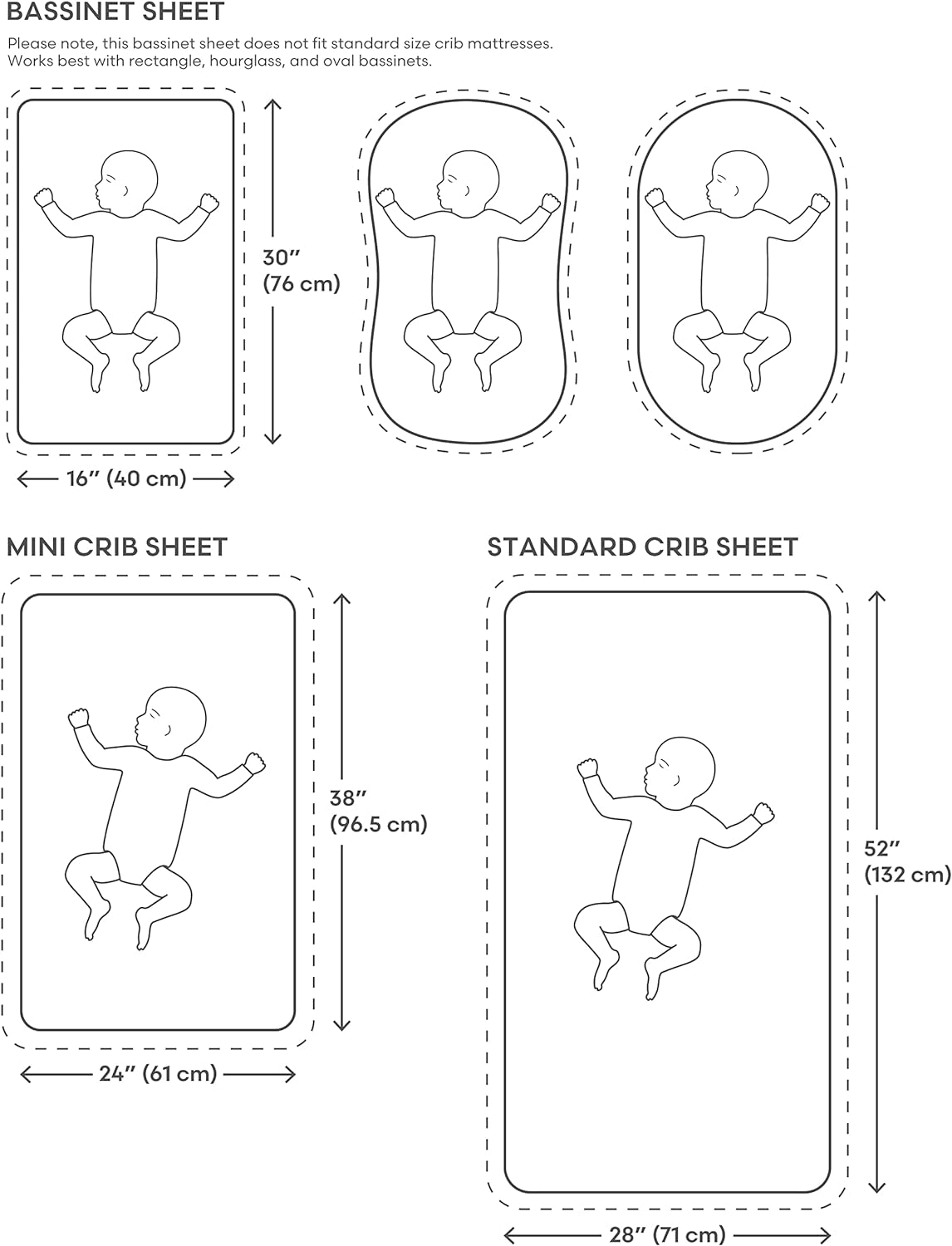 mushie Extra Soft Bassinet Muslin Crib Sheet | 30" x 16" (Baby Blue) - Image 3